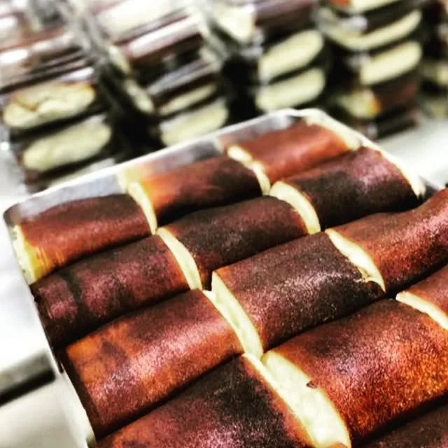 Caramelised milk pudding slices